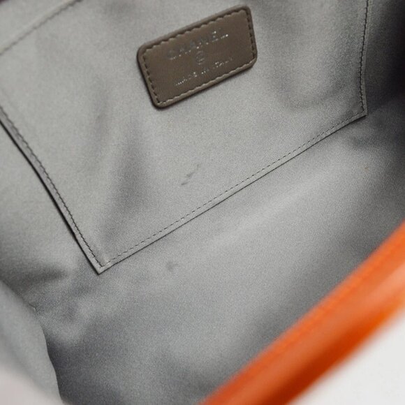 Chanel Orange Patent Leather Icon Chain Handbag - Picture 8 of 15